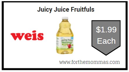 Weis: Juicy Juice Fruitfuls ONLY $1.99 Each Thru 8/27