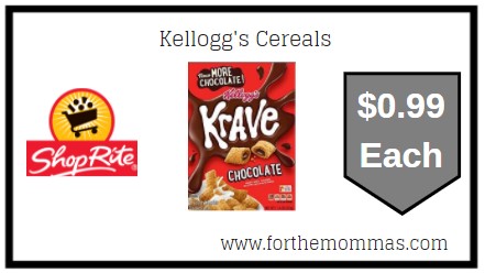 ShopRite: Kellogg's Cereals JUST $0.99 Each