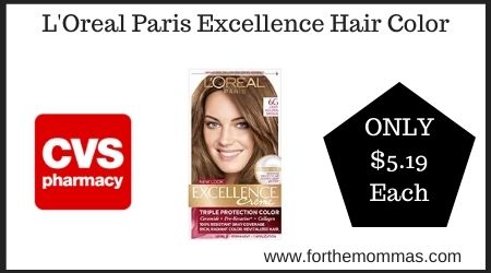 L'Oreal Paris Excellence Hair Color $ Each at CVS