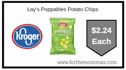 Kroger: Lay's Poppables Potato Chips $2.24 {Kroger Digital Coupon}