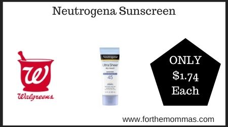 Walgreens: Neutrogena Sunscreen