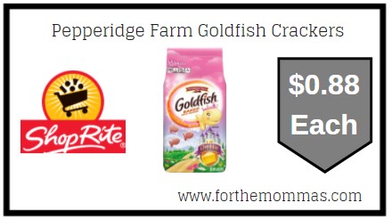 ShopRite: Pepperidge Farm Goldfish Crackers JUST $0.88 