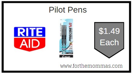 Rite Aid: Pilot Pens ONLY $1.49 Each