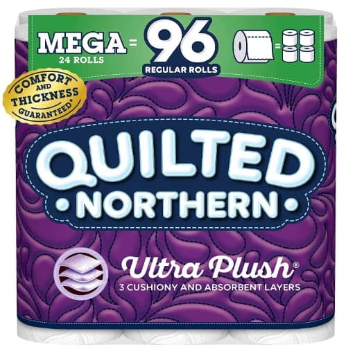 Quilted Northern Ultra PlushToilet Paper, 24 Mega Rolls, $23.78 {Reg $42}