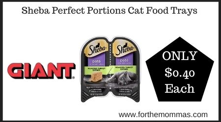 Giant: Sheba Perfect Portions Cat Food Trays JUST $0.40 Each 