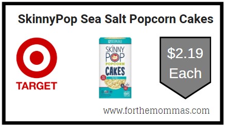 Target: SkinnyPop Sea Salt Popcorn Cakes $2.19 {New Coupon}
