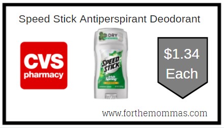 CVS: Speed Stick Antiperspirant Deodorant