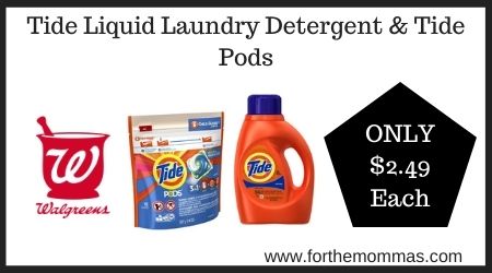 Walgreens: Tide Liquid Laundry Detergent & Tide Pods