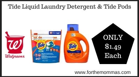 Walgreens: Tide Liquid Laundry Detergent & Tide Pods