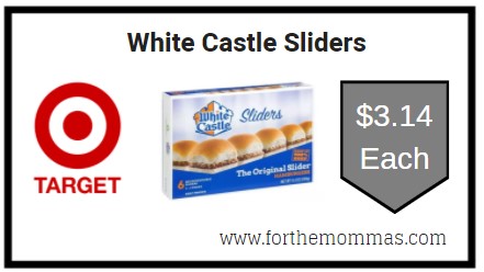 Target: White Castle Sliders ONLY $3.14