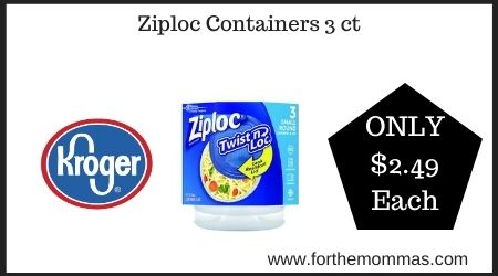 Kroger: Ziploc Containers 3 ct