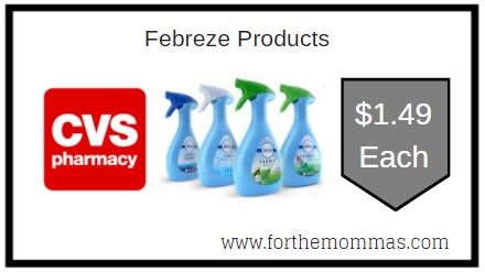 VS: Febreze Products ONLY $1.49 Each Thru 11/6