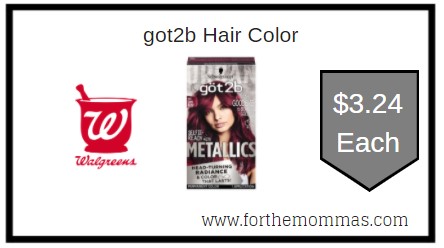 Walgreens: got2b Hair Color ONLY $3.24 Each