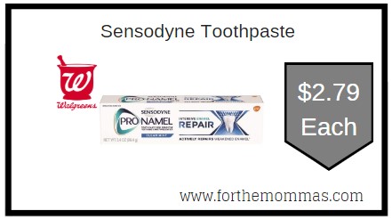 Walgreens: Sensodyne Toothpaste ONLY $2.79 Each 