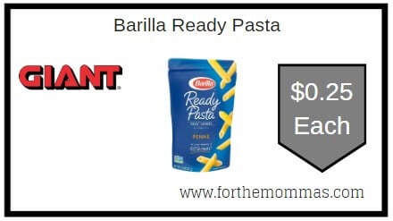 Giant: Barilla Ready Pasta