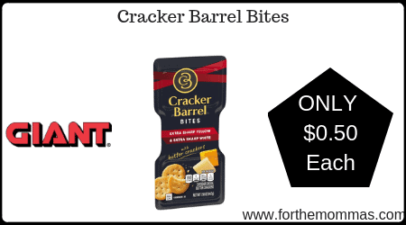 Giant: Cracker Barrel Bites JUST $0.50 Each  {Rebate}