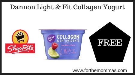 ShopRite: Dannon Light & Fit Collagen Yogurt