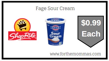 ShopRite: Fage Sour Cream ONLY $0.99 Each