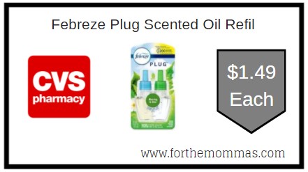 CVS: Febreze Plug  Scented Oil Refill $1.49 Each