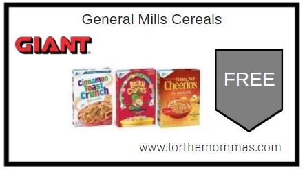 Giant: FREE General Mills Cereals 