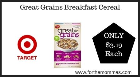 Target: Great Grains Breakfast Cereal