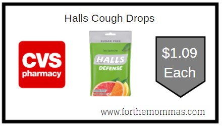 CVS: Halls Cough Drops $1.09 Each 