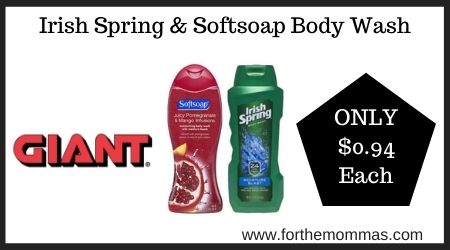 Giant: Irish Spring & Softsoap Body Wash