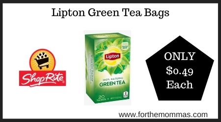 ShopRite: Lipton Green Tea Bags