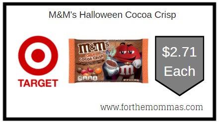 Target: M&M's Halloween Cocoa Crisp $2.71 Each