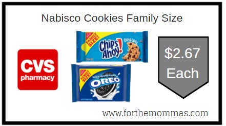 CVS: Nabisco Cookies Family Size ONLY $2.67 Each