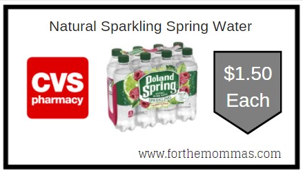 CVS: Natural Sparkling Spring Water $1.5o Each