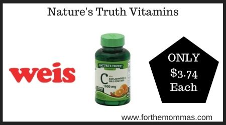 Weis: Nature's Truth Vitamins