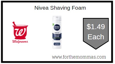 Walgreens: Nivea Shaving Foam ONLY $1.49 Each