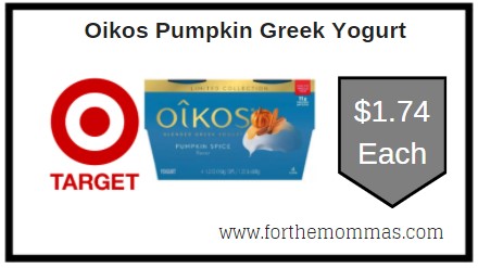 Target: Oikos Pumpkin Greek Yogurt ONLY $1.74
