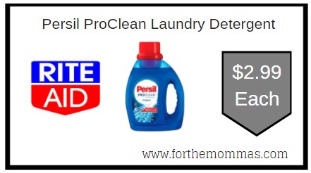 Rite Aid: Persil ProClean Laundry Detergent ONLY $2.99 Each