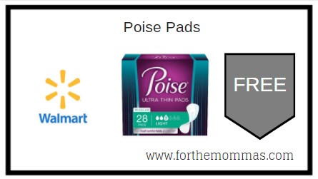 Walmart: Free Poise Pads Thru 9/10