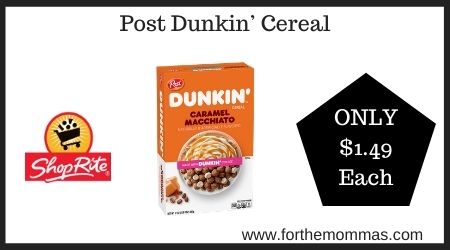 ShopRite: Post Dunkin’ Cereal