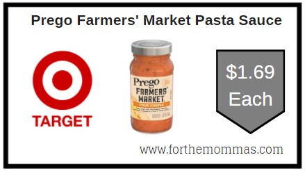 Target: Prego Farmers' Market Pasta Sauce ONLY $1.69