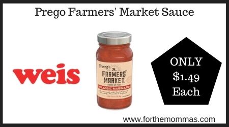 Weis: Prego Farmers' Market Sauce