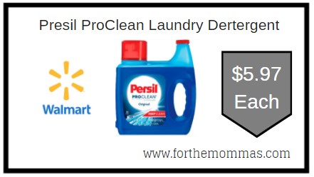 Walmart: Presil ProClean Laundry Dertergent ONLY $5.97 Each 
