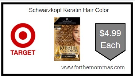 Target: Schwarzkopf Keratin Hair Color ONLY $4.99 Thru 9/26