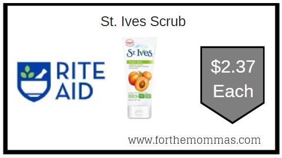 Rite Aid: St. Ives Scrub ONLY $2.37 Each
