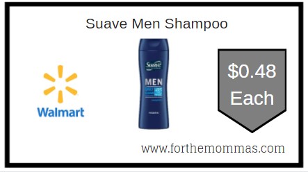 Walmart: Suave Men Shampoo ONLY $0.48 Each