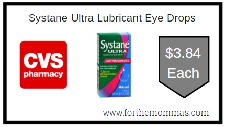 CVS: Systane Ultra Lubricant Eye Drops $3.84 Each