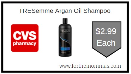 CVS: TRESemme Argan Oil Shampoo ONLY $2.99 