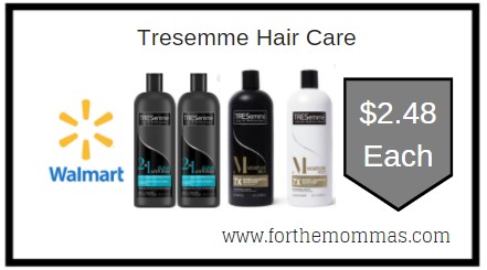 Walmart: Tresemme Hair Care ONLY $2.48 Each