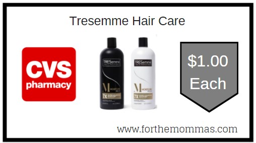 CVS: Tresemme Hair Care ONLY $1 Each 