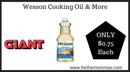 Giant: Wesson Cooking Oil & More