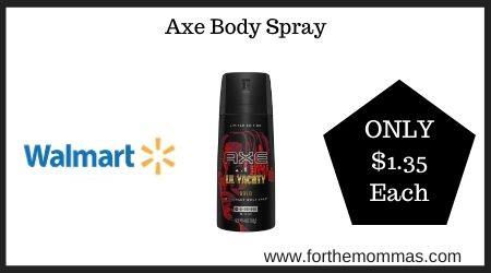 Walmart: Axe Body Spray