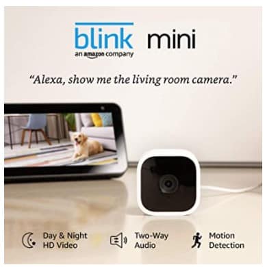 Blink Mini Indoor Cam $24.99 {Reg $35} 